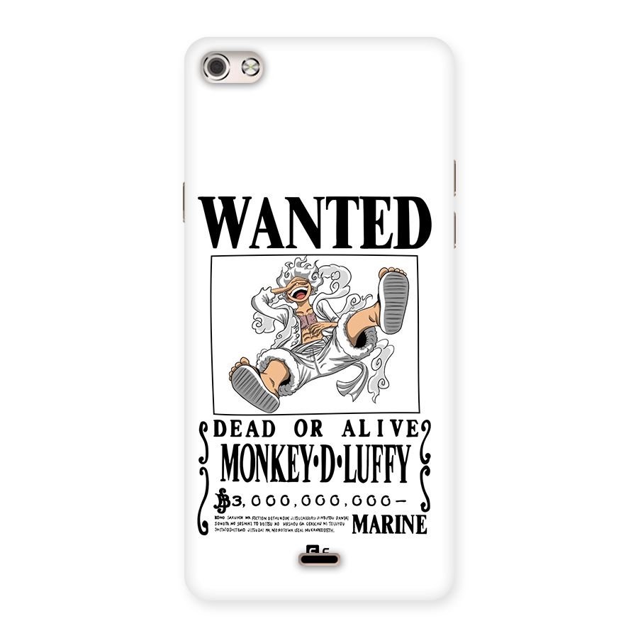 Munkey D Luffy Wanted  Back Case for Canvas Silver 5