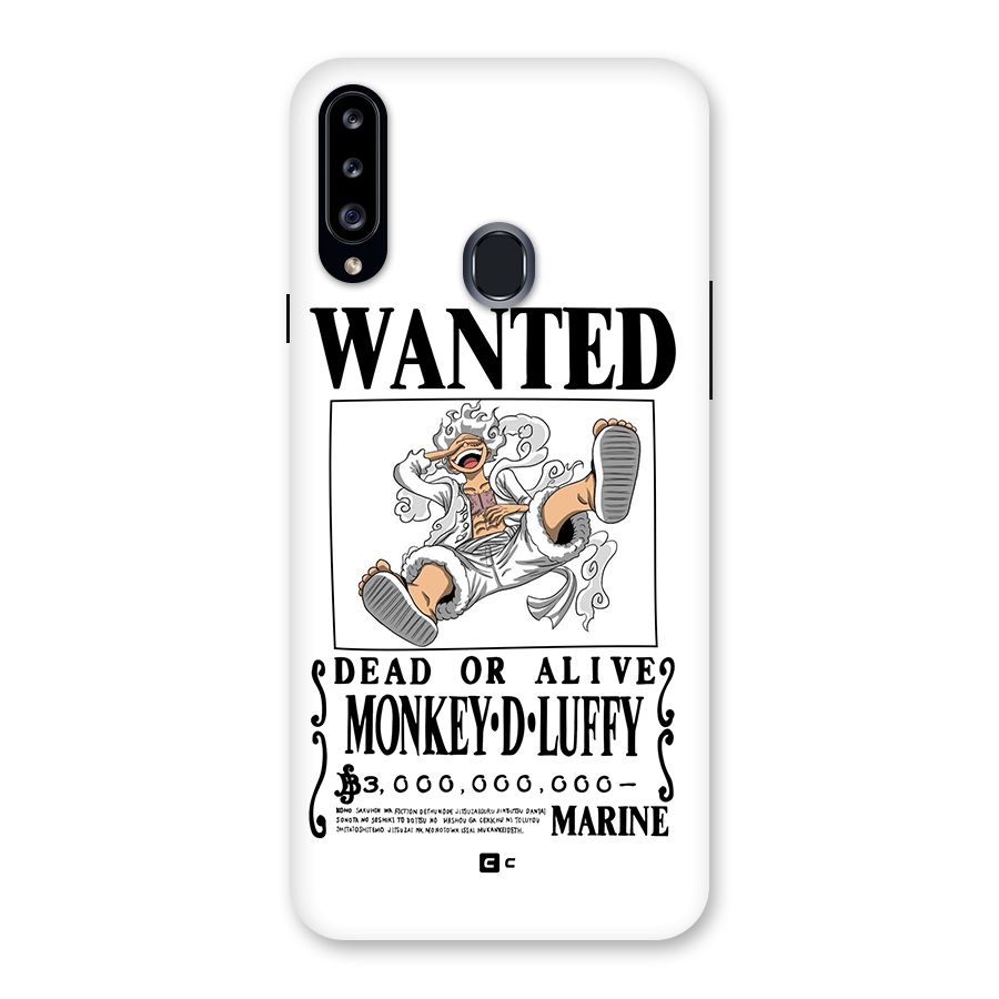 Munkey D Luffy Wanted  Back Case for Galaxy A20s
