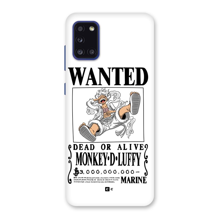 Munkey D Luffy Wanted  Back Case for Galaxy A31