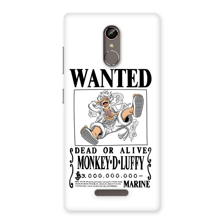 Munkey D Luffy Wanted  Back Case for Gionee S6s