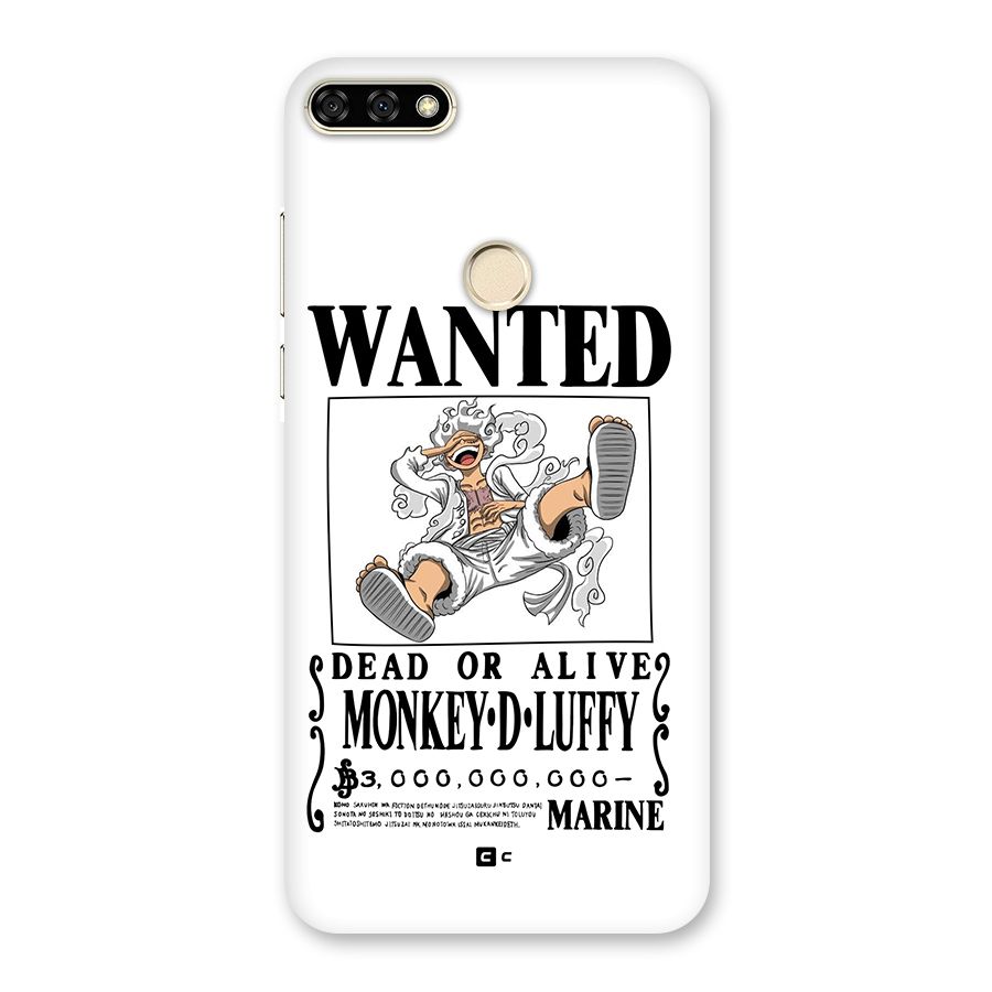 Munkey D Luffy Wanted  Back Case for Honor 7A