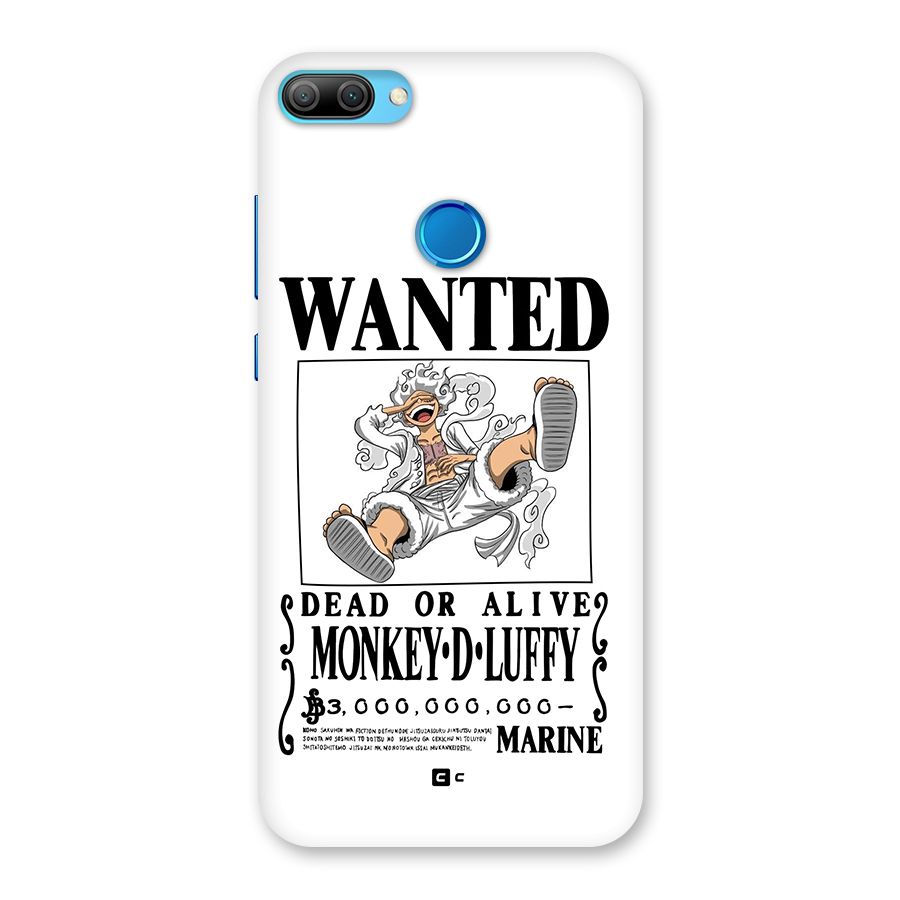 Munkey D Luffy Wanted  Back Case for Honor 9N