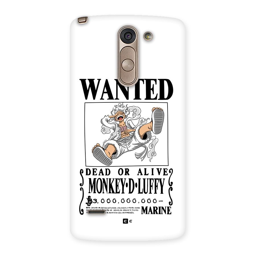 Munkey D Luffy Wanted  Back Case for LG G3 Stylus