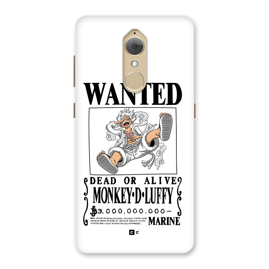 Munkey D Luffy Wanted  Back Case for Lenovo K8