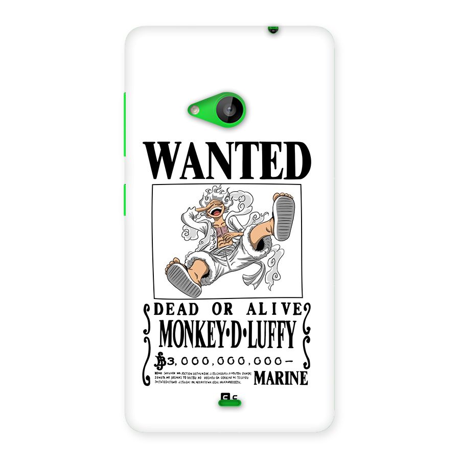 Munkey D Luffy Wanted  Back Case for Lumia 535