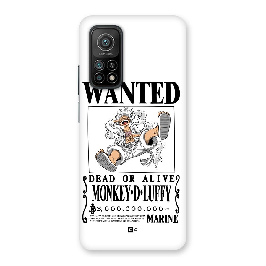 Munkey D Luffy Wanted  Back Case for Mi 10T Pro 5G