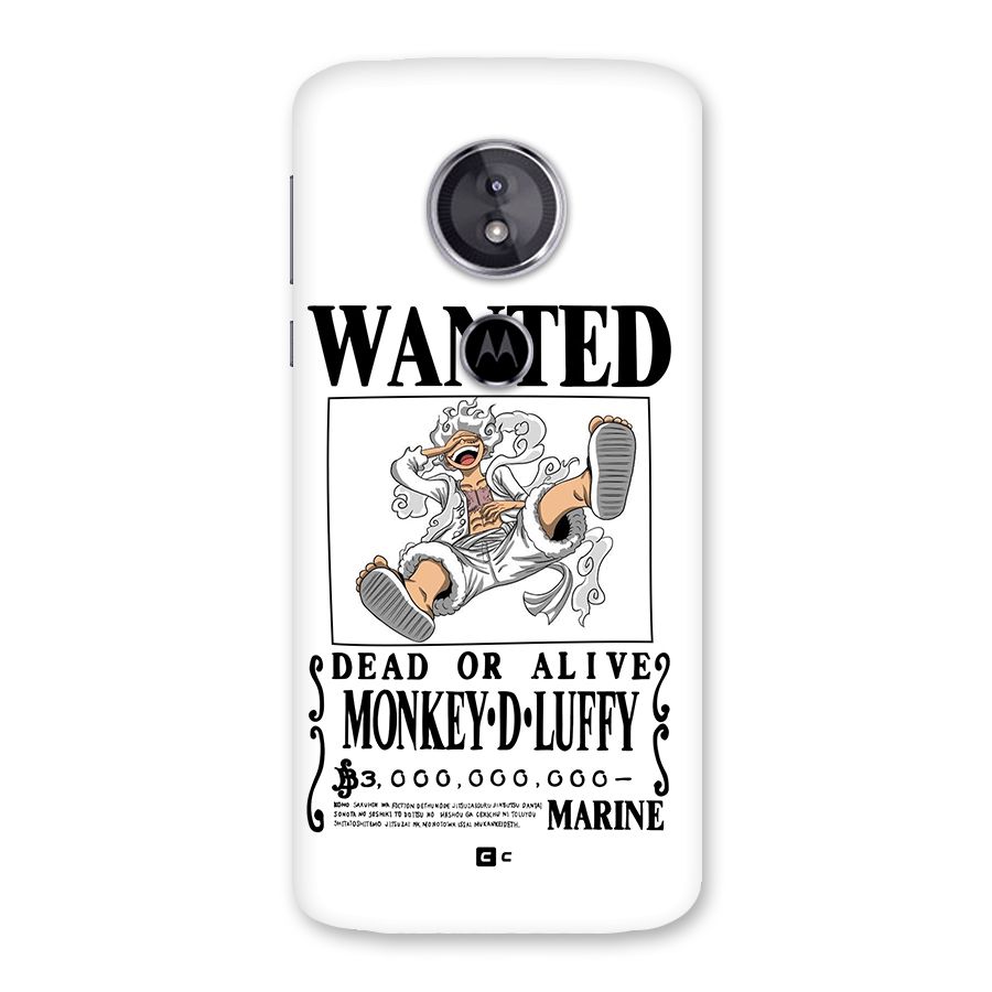 Munkey D Luffy Wanted  Back Case for Moto E5