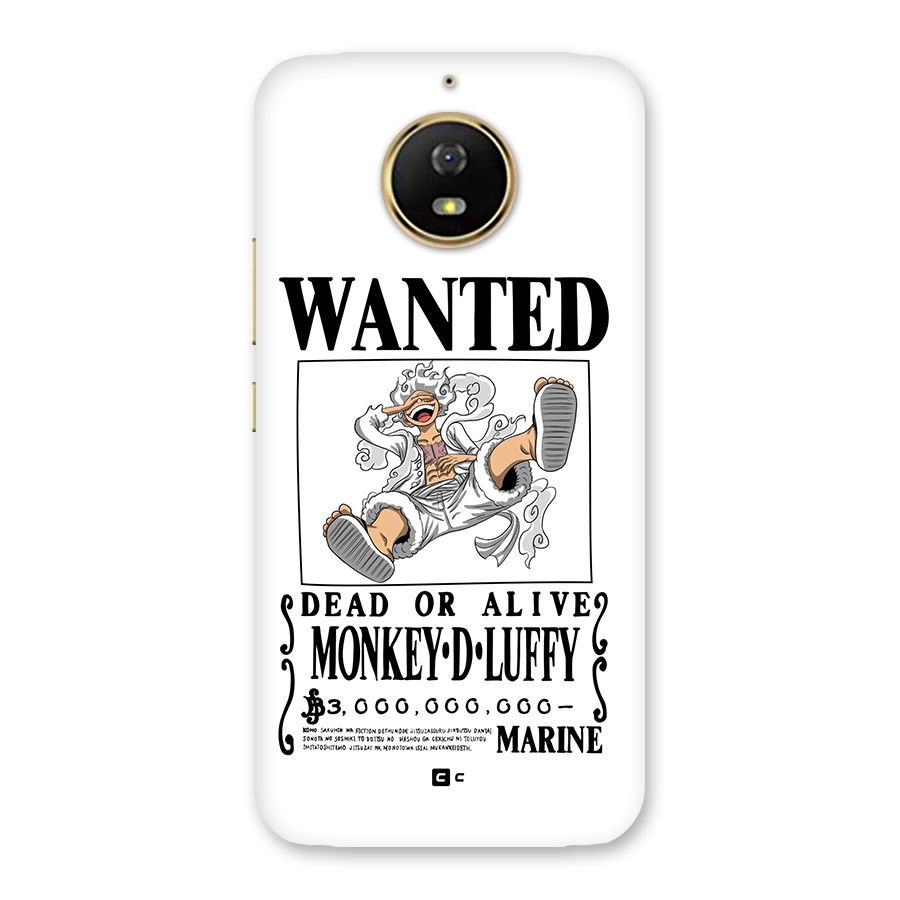 Munkey D Luffy Wanted  Back Case for Moto G5s