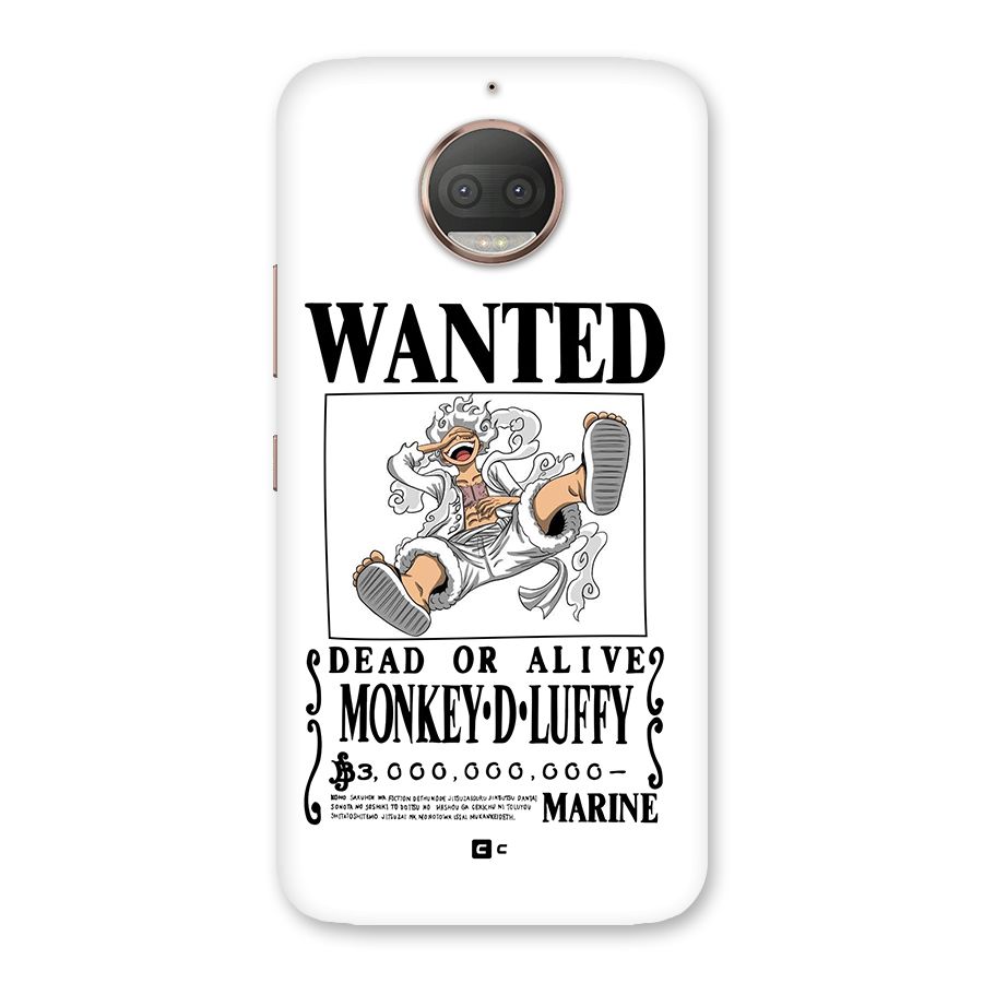 Munkey D Luffy Wanted  Back Case for Moto G5s Plus