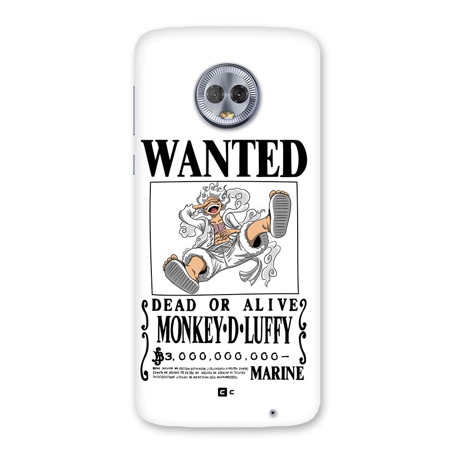 Munkey D Luffy Wanted  Back Case for Moto G6 Plus