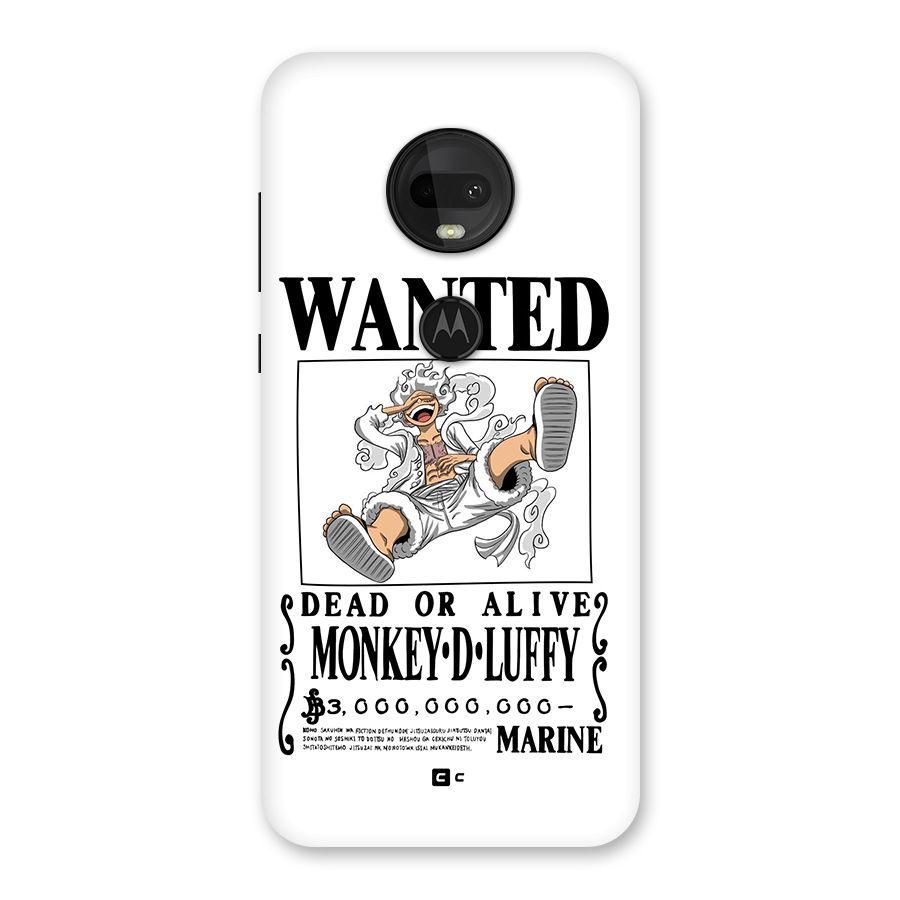 Munkey D Luffy Wanted  Back Case for Moto G7