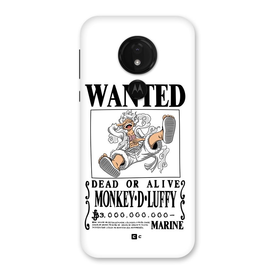 Munkey D Luffy Wanted  Back Case for Moto G7 Power