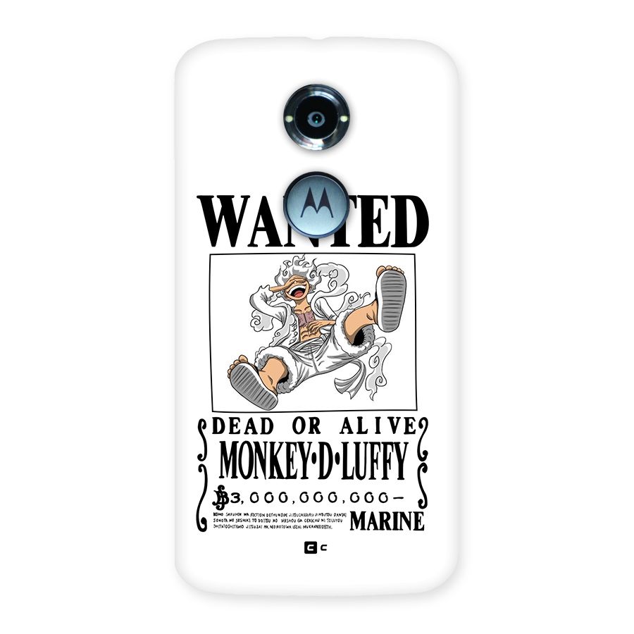 Munkey D Luffy Wanted  Back Case for Moto X2