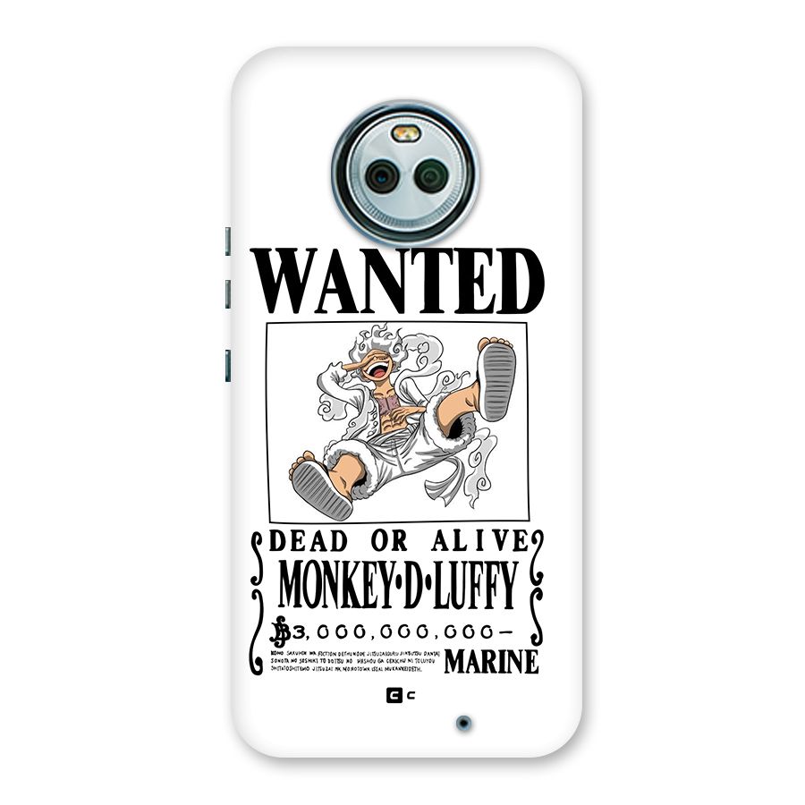 Munkey D Luffy Wanted  Back Case for Moto X4