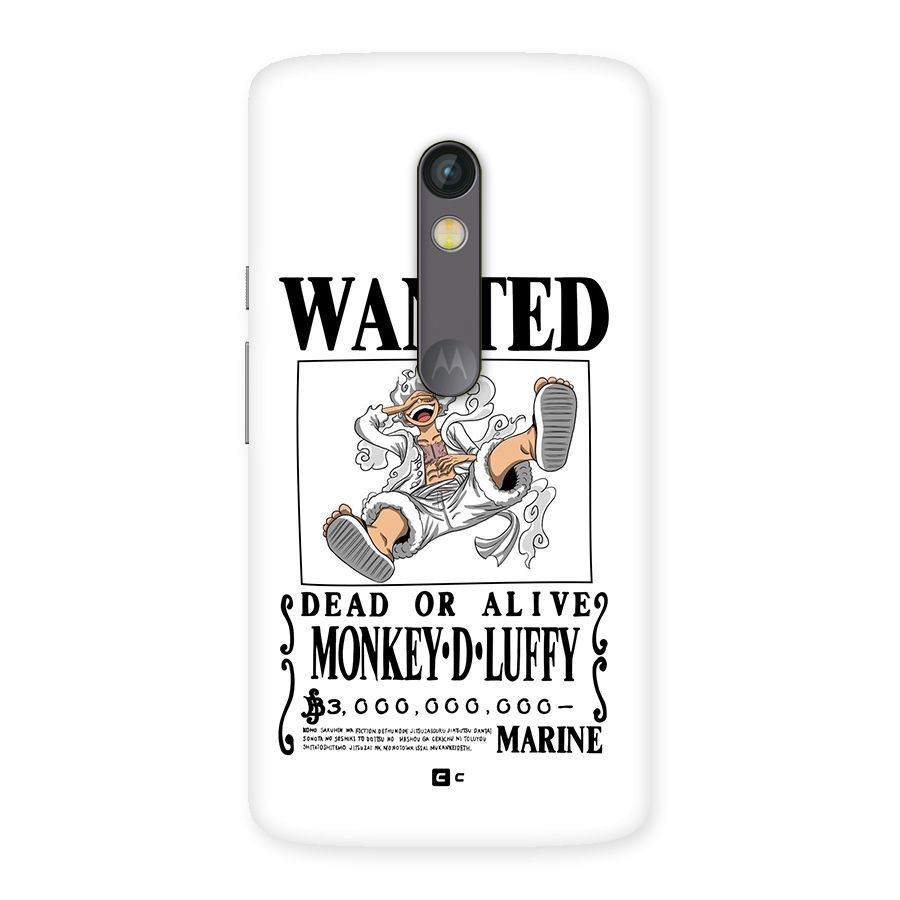 Munkey D Luffy Wanted  Back Case for Moto X Play