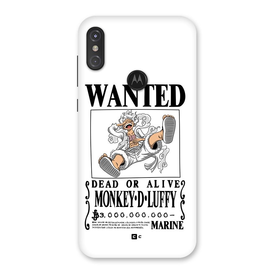 Munkey D Luffy Wanted  Back Case for Motorola One Power