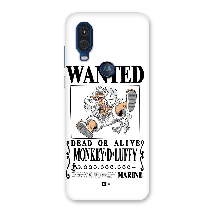 Munkey D Luffy Wanted  Back Case for Motorola One Vision
