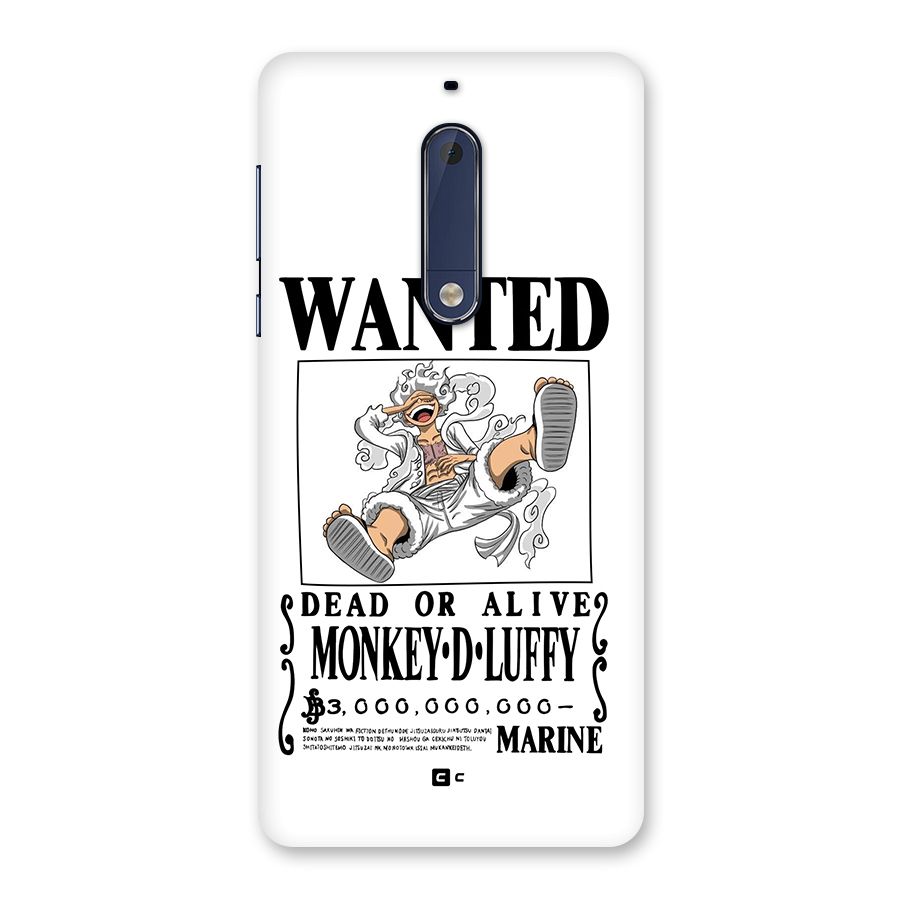 Munkey D Luffy Wanted  Back Case for Nokia 5