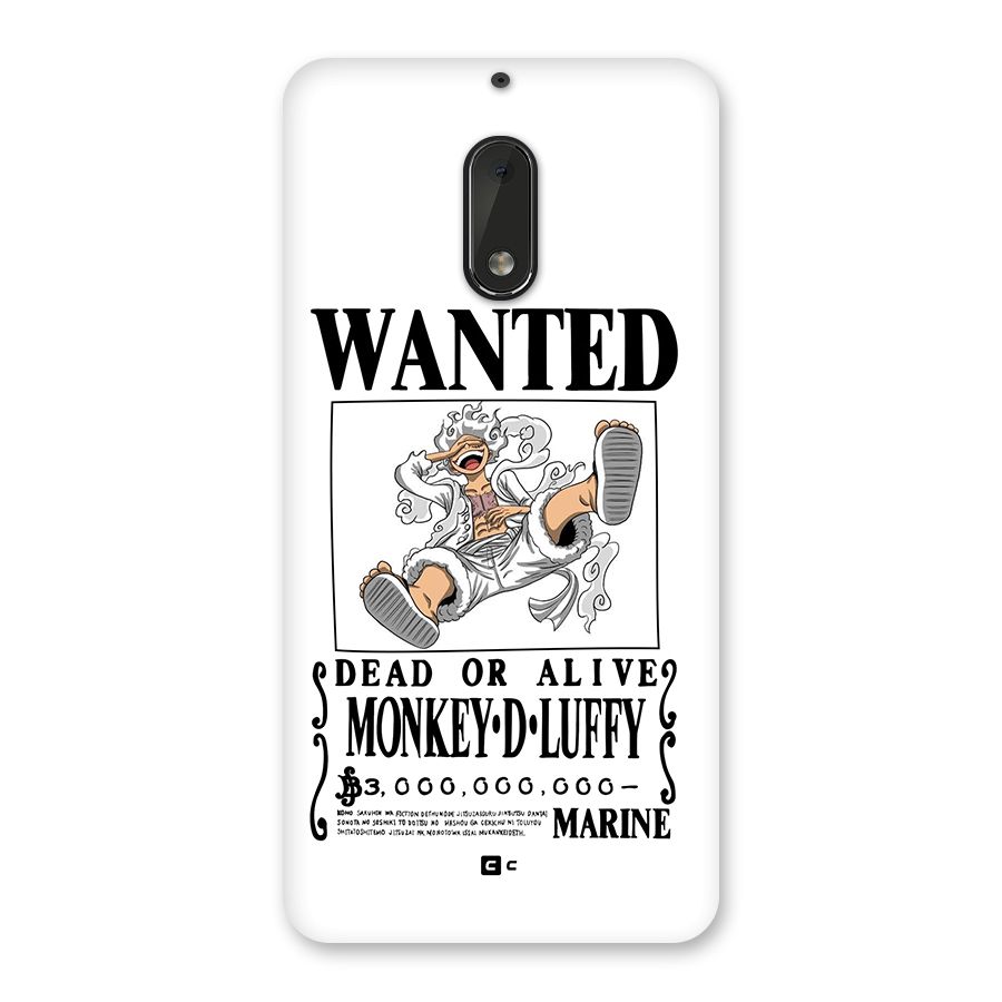 Munkey D Luffy Wanted  Back Case for Nokia 6