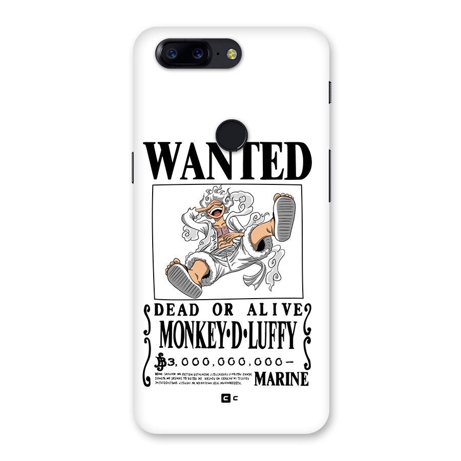 Munkey D Luffy Wanted  Back Case for OnePlus 5T