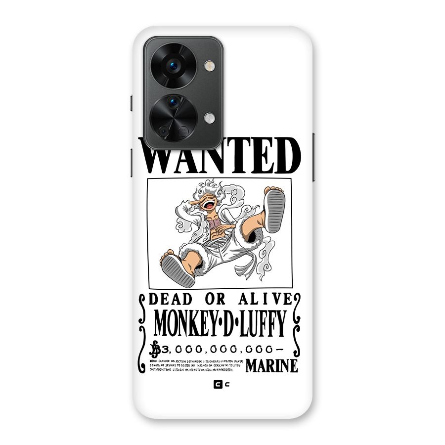 Munkey D Luffy Wanted  Back Case for OnePlus Nord 2T