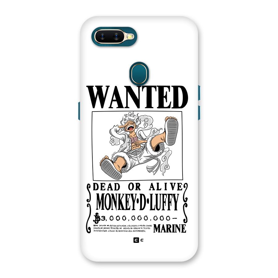 Munkey D Luffy Wanted  Back Case for Oppo A12
