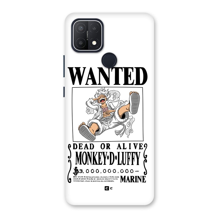 Munkey D Luffy Wanted  Back Case for Oppo A15s