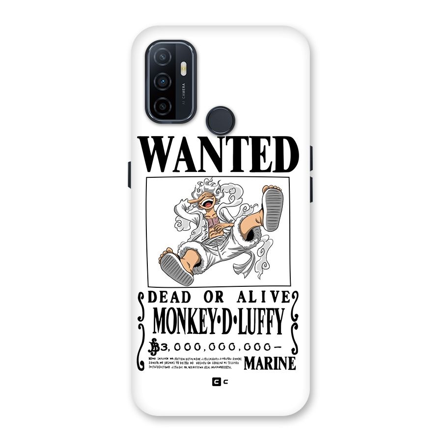 Munkey D Luffy Wanted  Back Case for Oppo A53