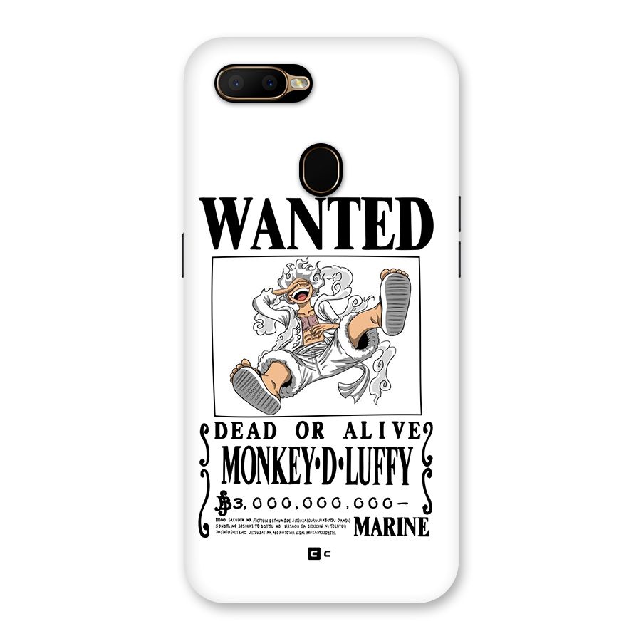 Munkey D Luffy Wanted  Back Case for Oppo A5s