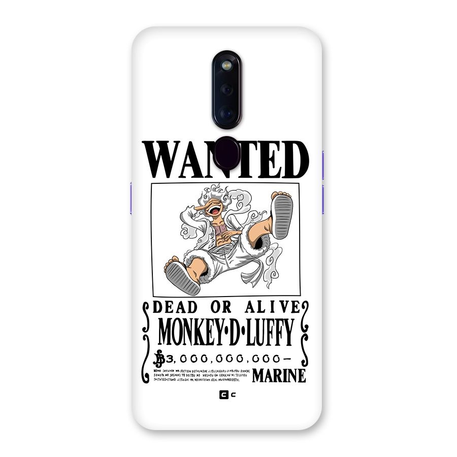 Munkey D Luffy Wanted  Back Case for Oppo F11 Pro