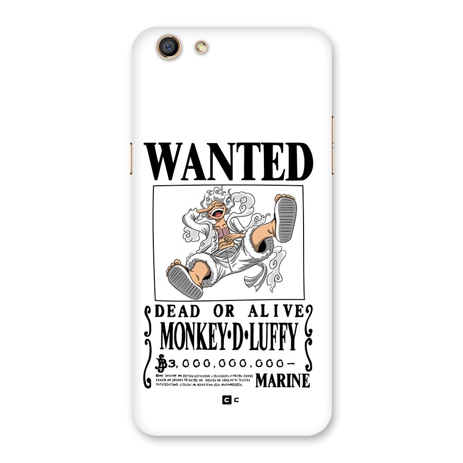 Munkey D Luffy Wanted  Back Case for Oppo F3