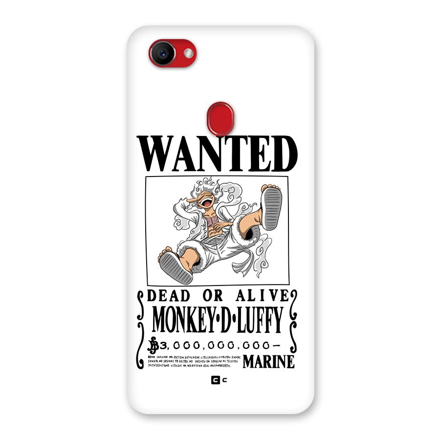 Munkey D Luffy Wanted  Back Case for Oppo F7