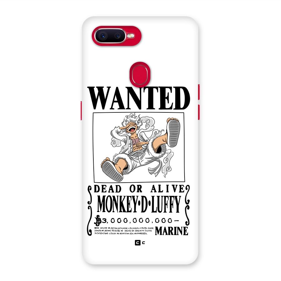 Munkey D Luffy Wanted  Back Case for Oppo F9 Pro