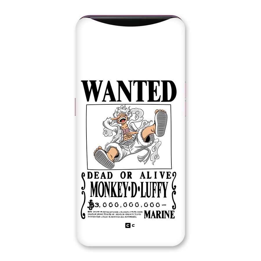 Munkey D Luffy Wanted  Back Case for Oppo Find X