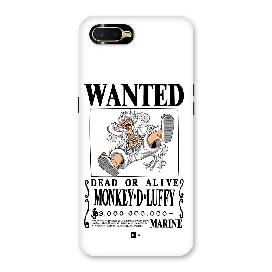 Munkey D Luffy Wanted  Back Case for Oppo K1