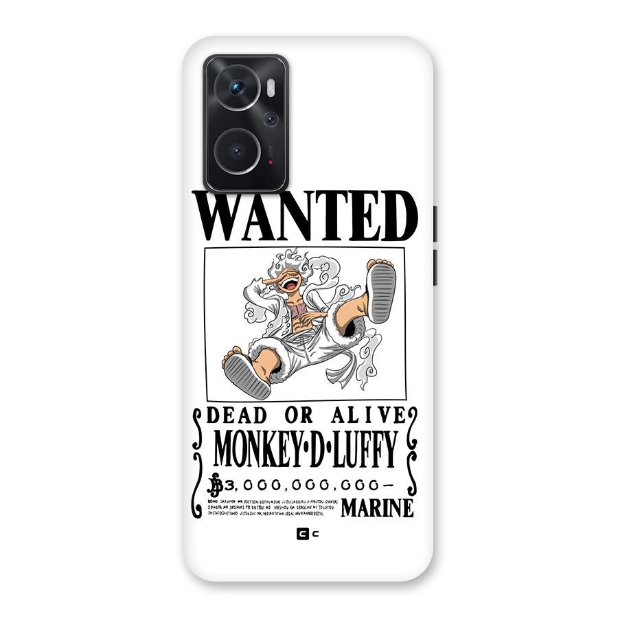 Munkey D Luffy Wanted  Back Case for Oppo K10 4G