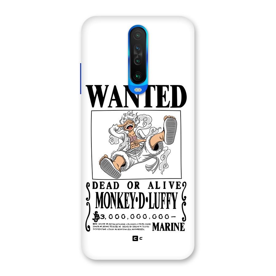 Munkey D Luffy Wanted  Back Case for Poco X2