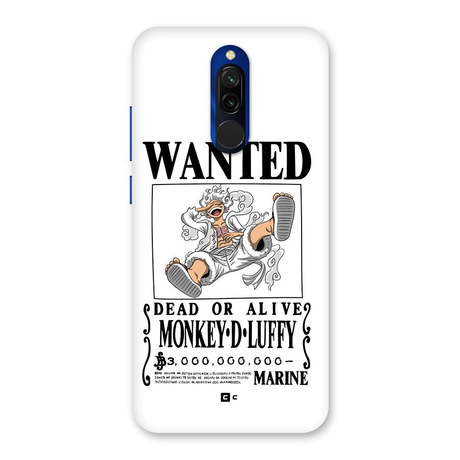 Munkey D Luffy Wanted  Back Case for Redmi 8