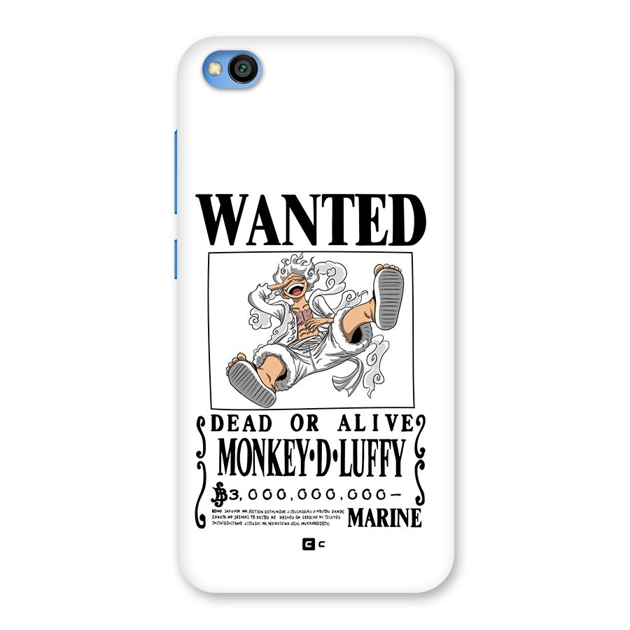 Munkey D Luffy Wanted  Back Case for Redmi Go