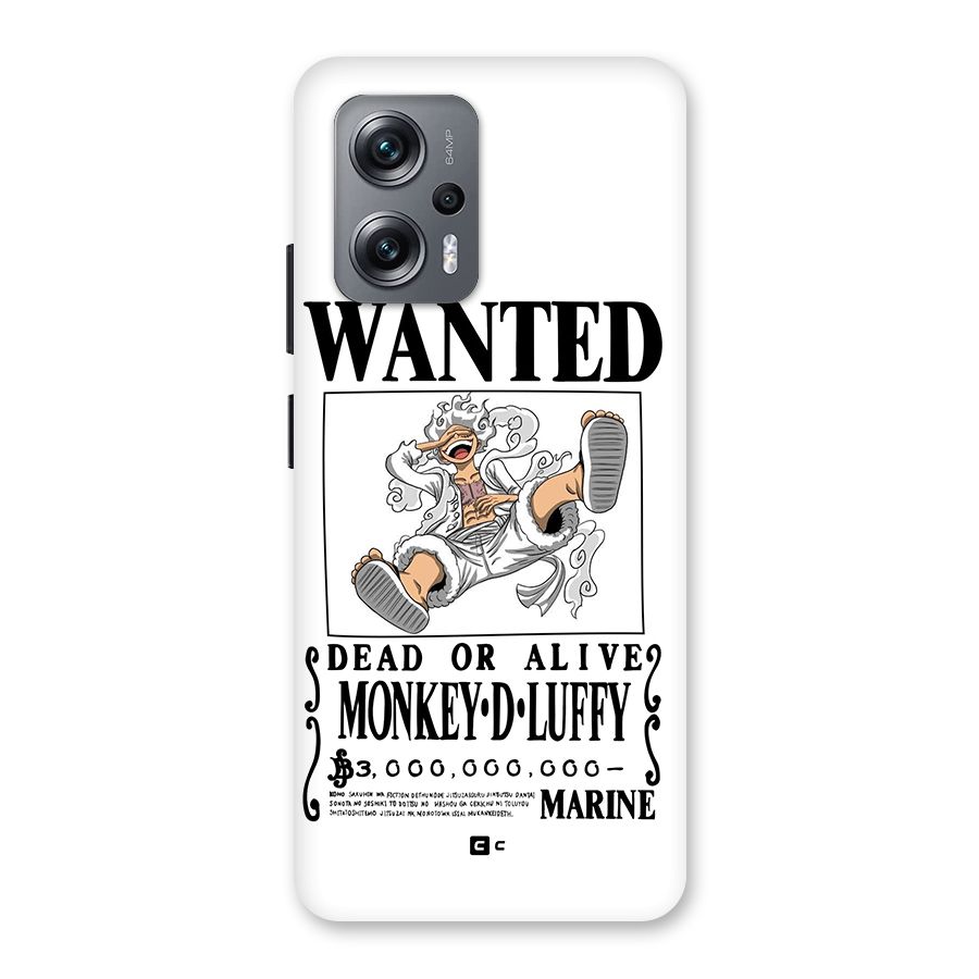 Munkey D Luffy Wanted  Back Case for Redmi K50i