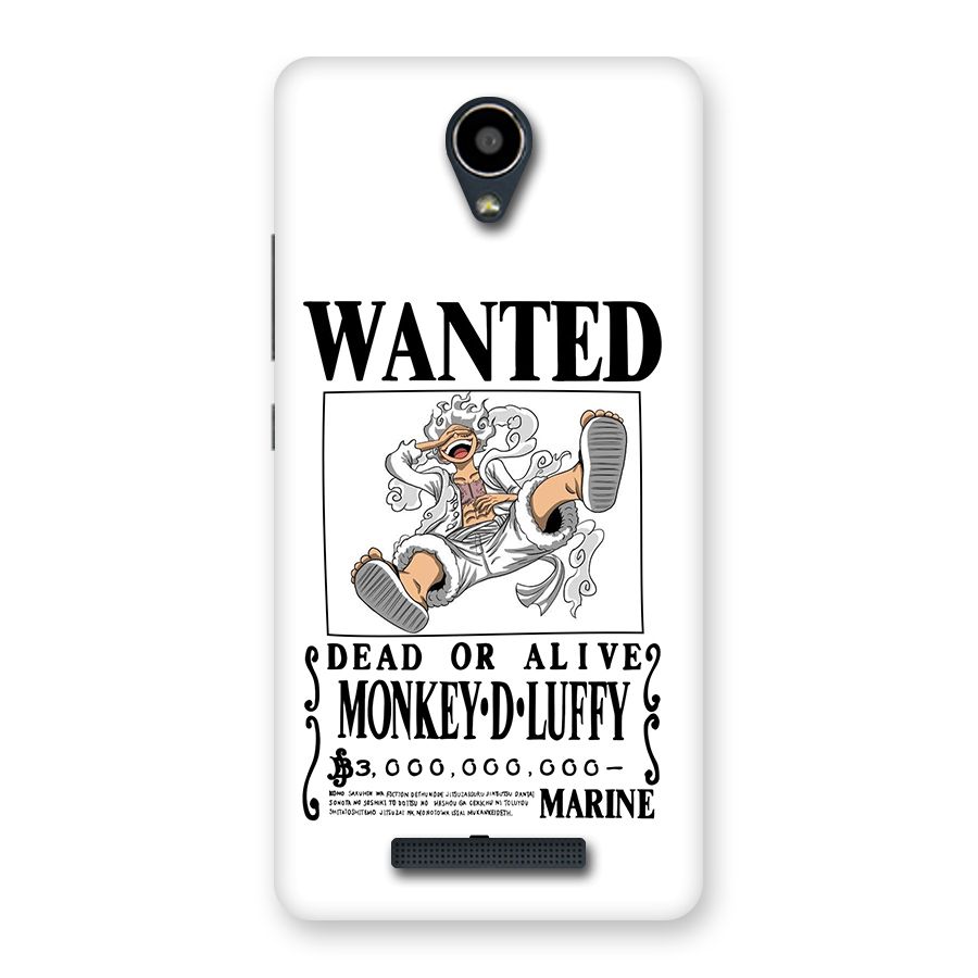 Munkey D Luffy Wanted  Back Case for Redmi Note 2