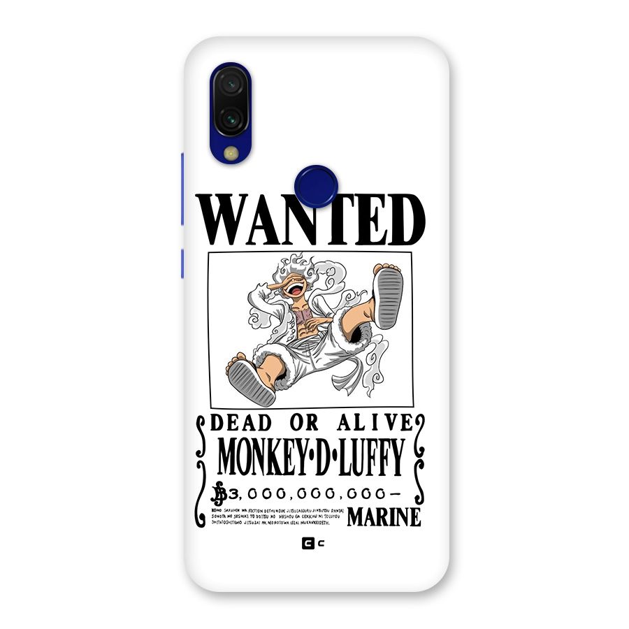 Munkey D Luffy Wanted  Back Case for Redmi Y3