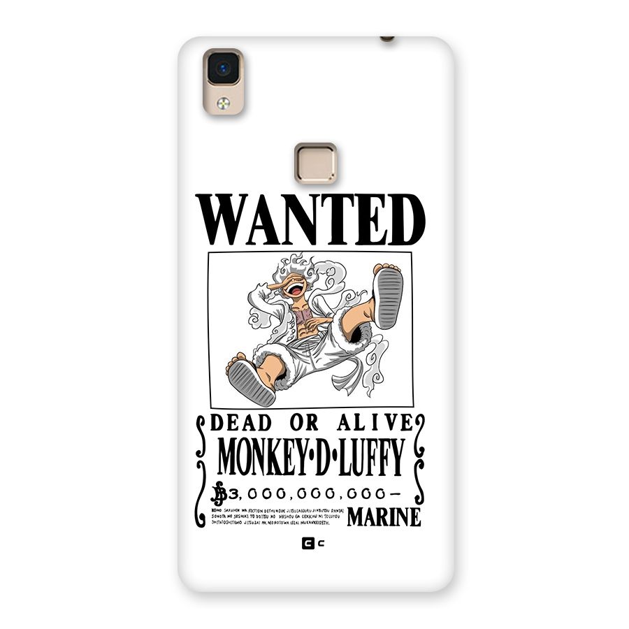 Munkey D Luffy Wanted  Back Case for V3 Max