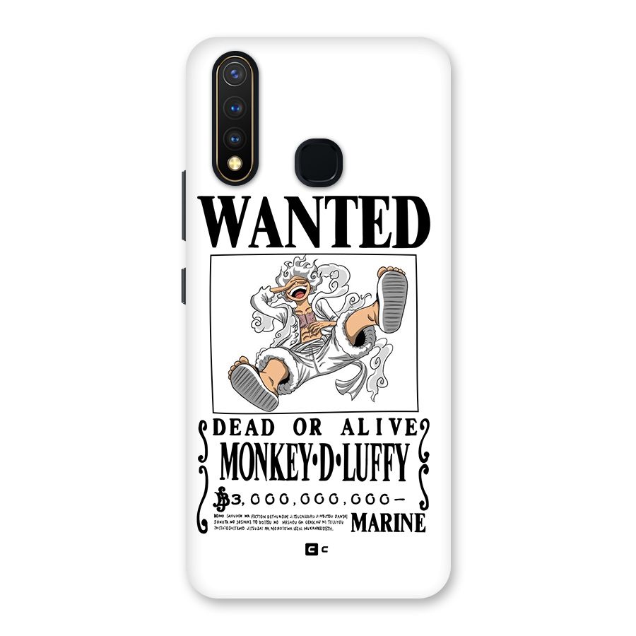Munkey D Luffy Wanted  Back Case for Vivo U20