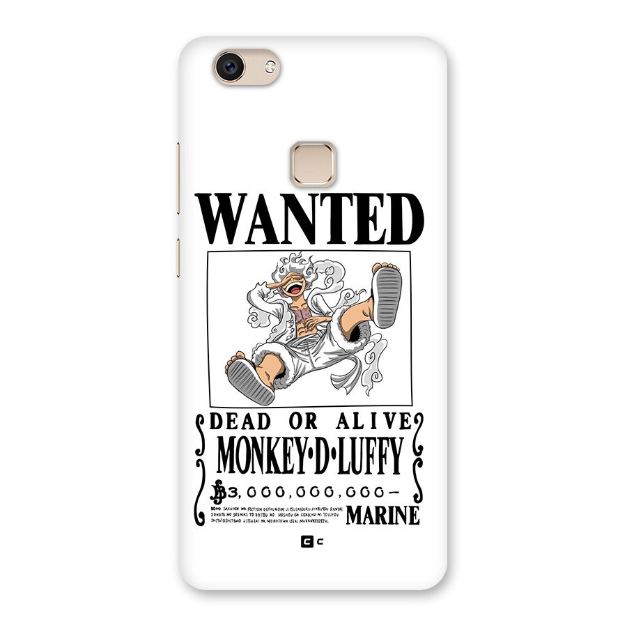 Munkey D Luffy Wanted  Back Case for Vivo V7