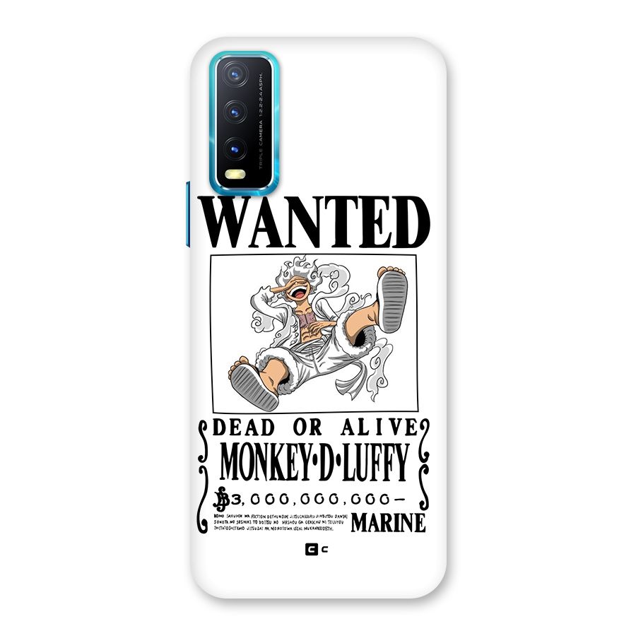 Munkey D Luffy Wanted  Back Case for Vivo Y20A