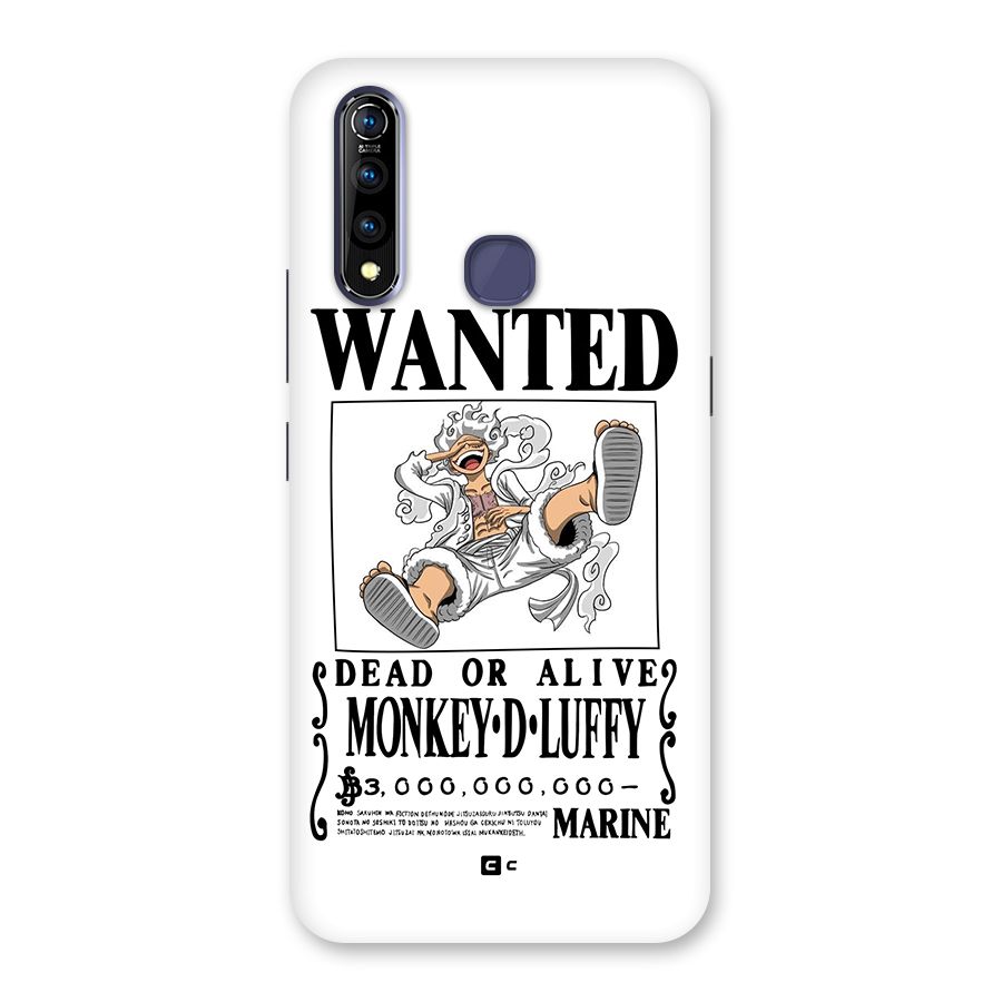 Munkey D Luffy Wanted  Back Case for Vivo Z1 Pro