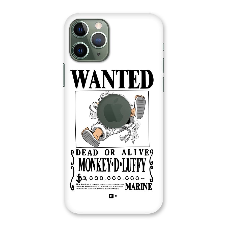 Munkey D Luffy Wanted  Back Case for iPhone 11 Pro Logo Cut
