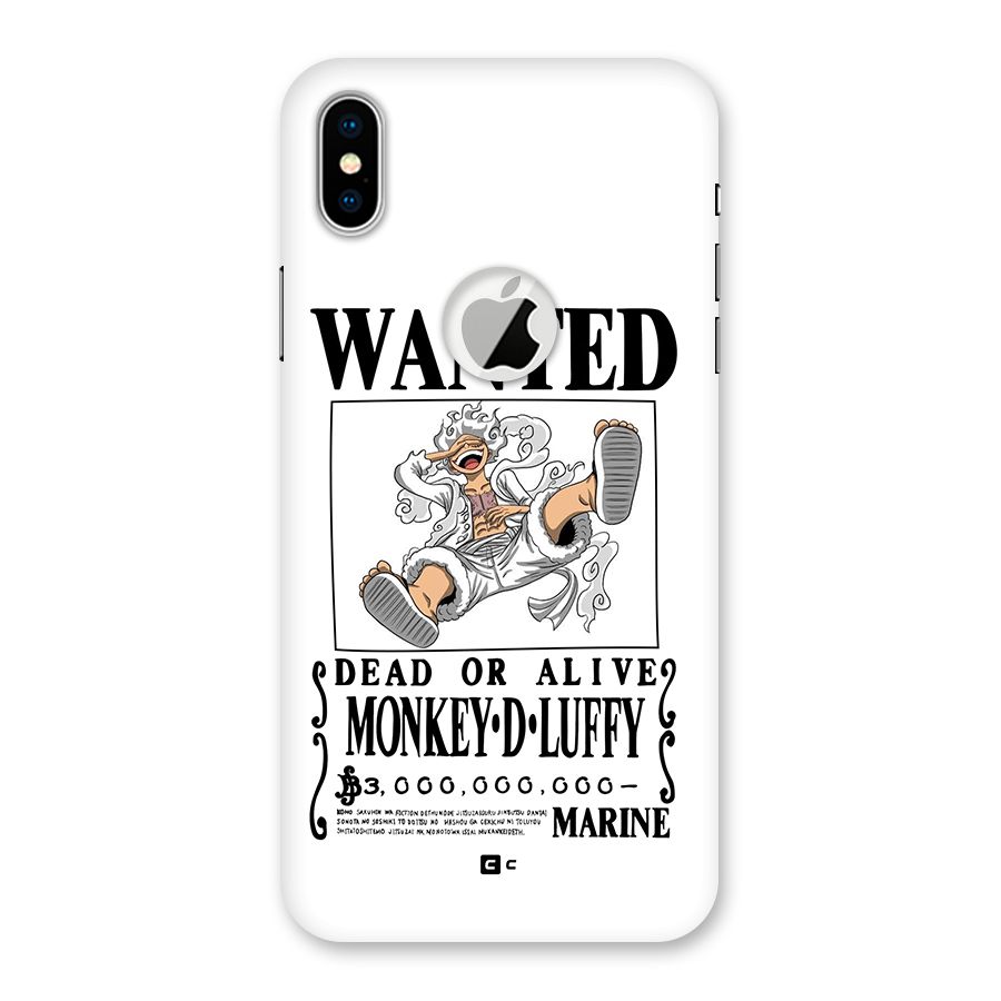Munkey D Luffy Wanted  Back Case for iPhone X Logo Cut