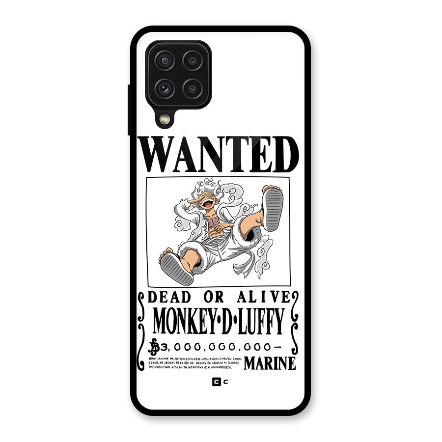 Munkey D Luffy Wanted  Glass Back Case for Galaxy A22 4G